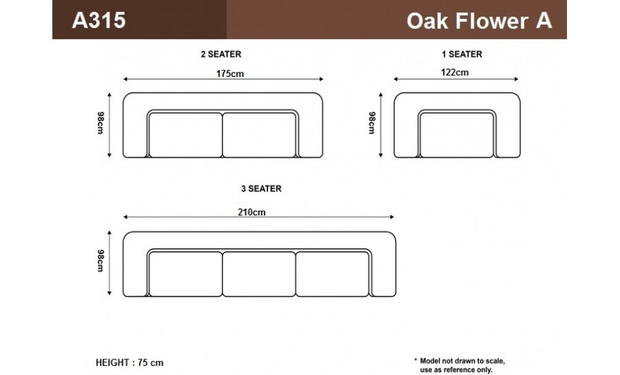 Oak Flower A- Leather Sofa Lounge 